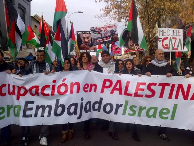 En Chile miles marchan exigiendo boicot y fin de relaciones con Israel