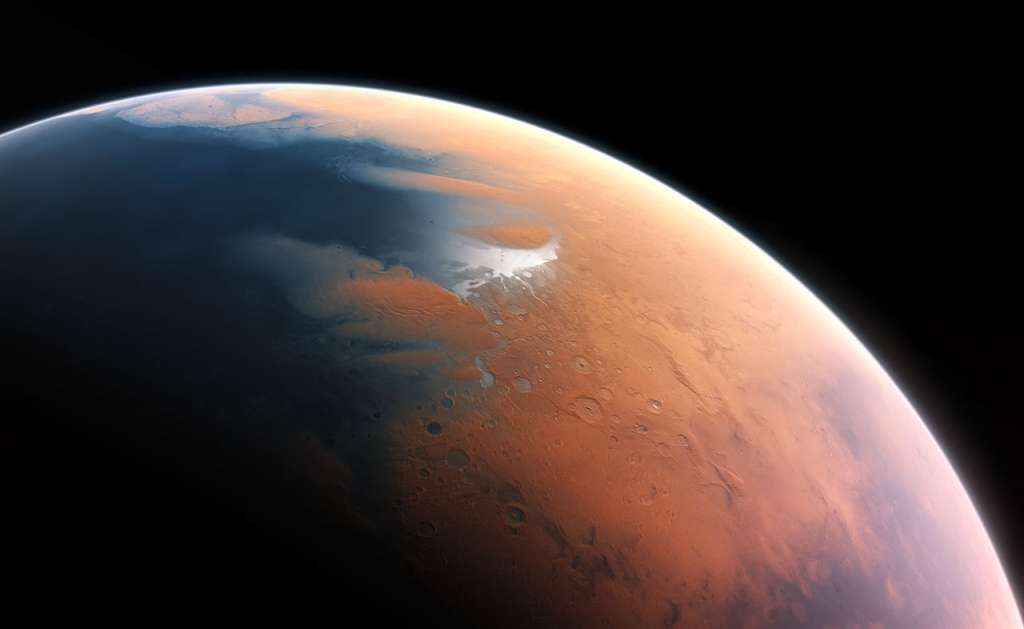 NASA REVELA FOTO DE EXTRAÑO POZO EN POLO SUR DE MARTE