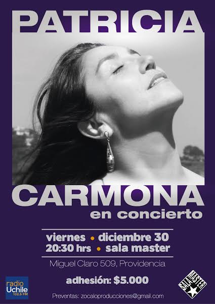 “YO CANTO VERSOS…..DEL CORAZON” PATRICIA CARMONA Y SU GRUPO SE PRESENTA EN CONCIERTO!!!!