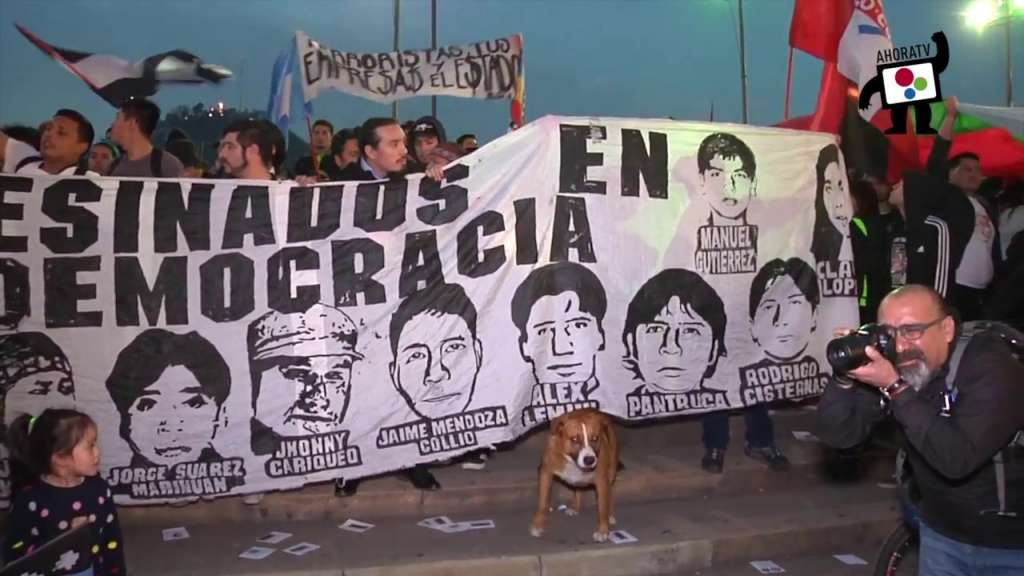 Marcha de apoyo al Pueblo Mapuche