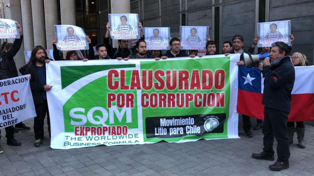 MOVIMIENTO LITIO PARA CHILE “CLAUSURÓ Y EXPROPIÓ” SOQUIMICH POR CORRUPCIÓN
