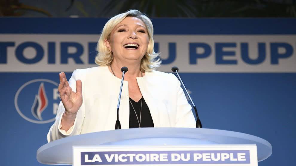 Le Pen vence a Macron en las elecciones europeas.