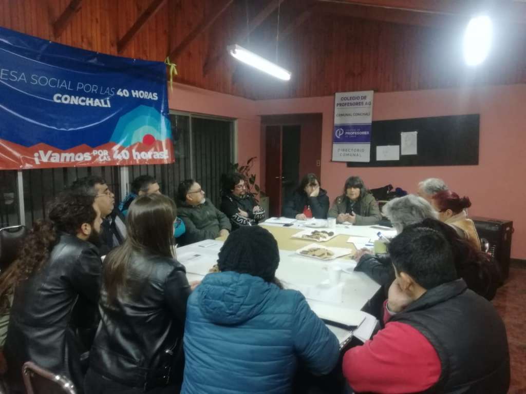 Organizaciones sociales y políticas de Conchalí constituyen Mesa Social por las 40 horas