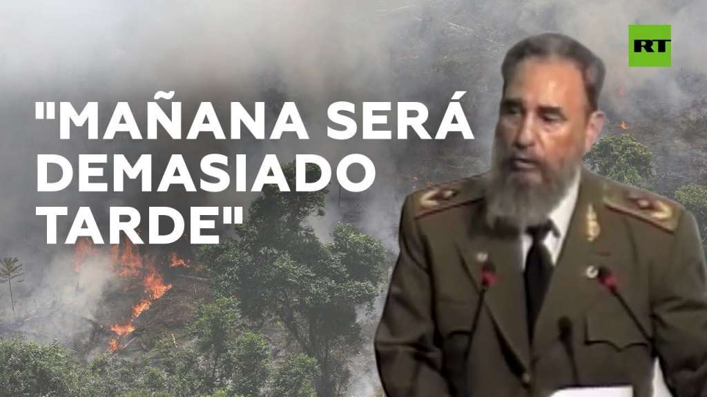 Fidel Castro advierte del desastre ecológico de Brasil en 1992
