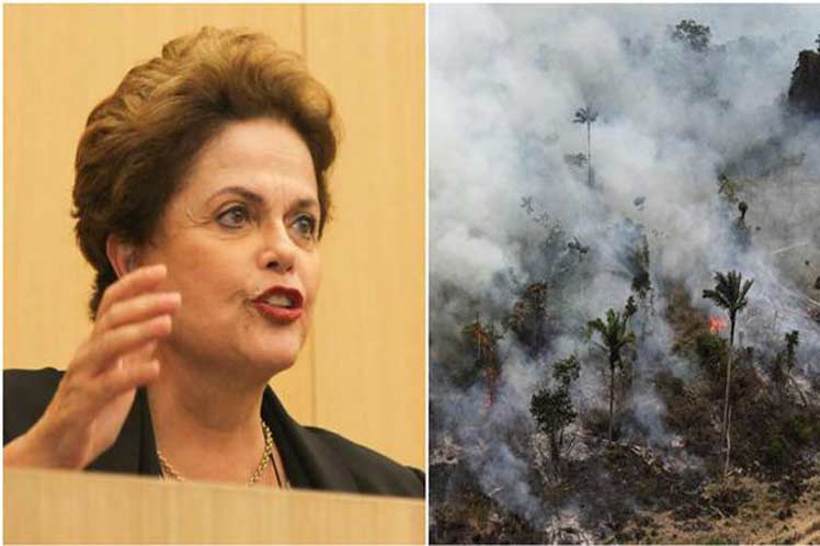 Dilma Rousseff: devastación de Amazonia es un crimen de lesa patria cometido por Bolsonaro