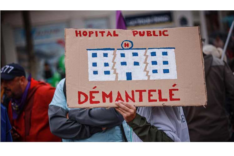 Jornada de huelga en los hospitales públicos de Francia