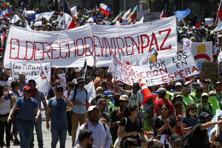 Movimiento social de Chile rechaza agenda de seguridad del gobierno