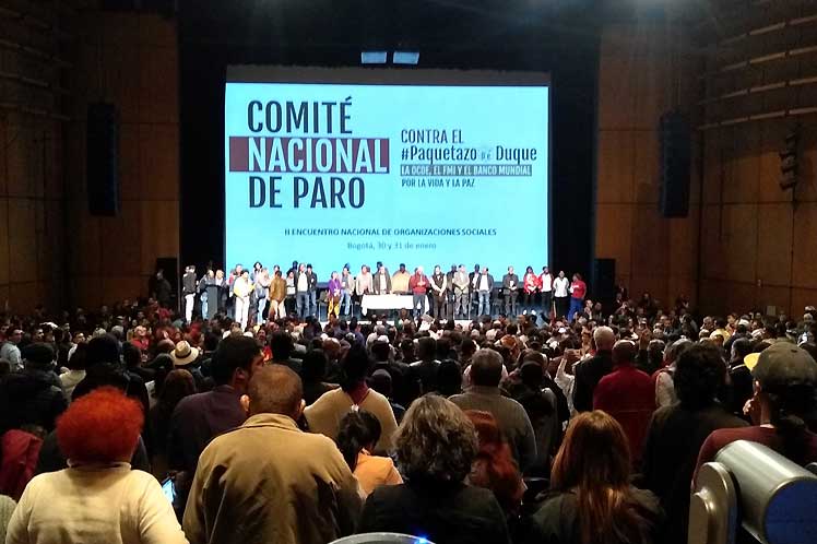 Definen en Colombia acciones de protesta para 2020