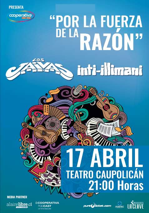 Inti-Illimani junto a Los Jaivas en concierto “Por la fuerza de la razón”