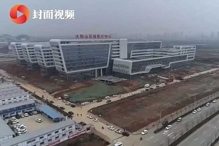Completado primer hospital en Wuhan, China, para tratar coronavirus