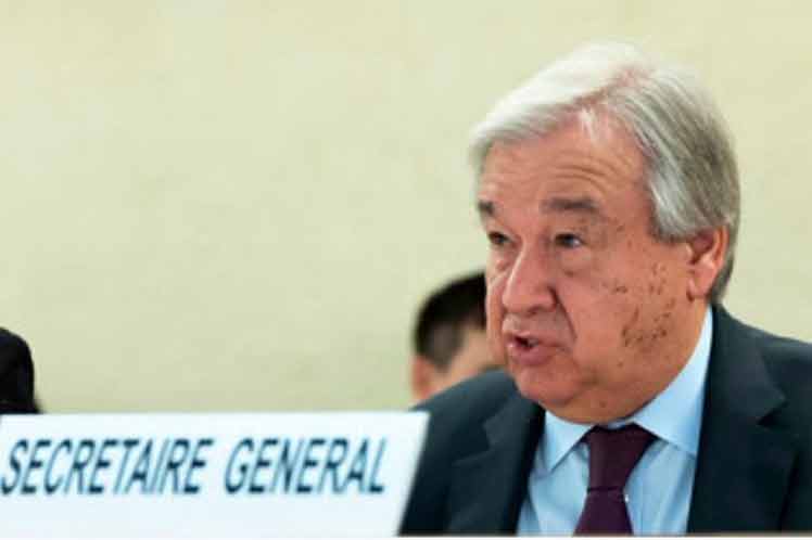 Guterres lanza en Ginebra un llamado a defender los derechos humanos
