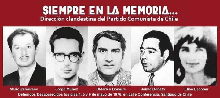 Comunistas de Chile recuerdan a víctimas de la dictadura
