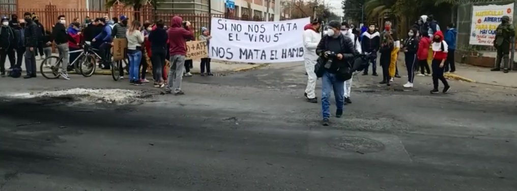 Protestan en Chile por falta de ayuda del gobierno ante Covid-19