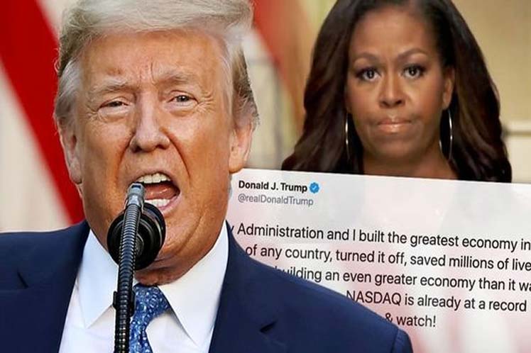 Trump ataca a Michelle Obama tras ser criticado por la exprimera dama