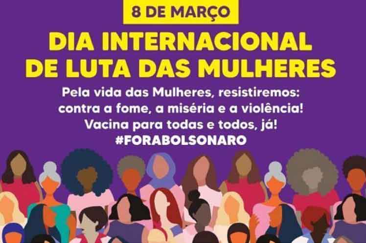 Mujeres en Brasil exigen Fuera Bolsonaro y vacuna antiCovid-19