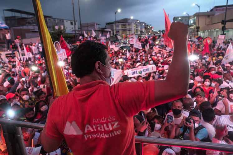 Candidato progresista Andrés Arauz propone un gobierno de unidad en Ecuador