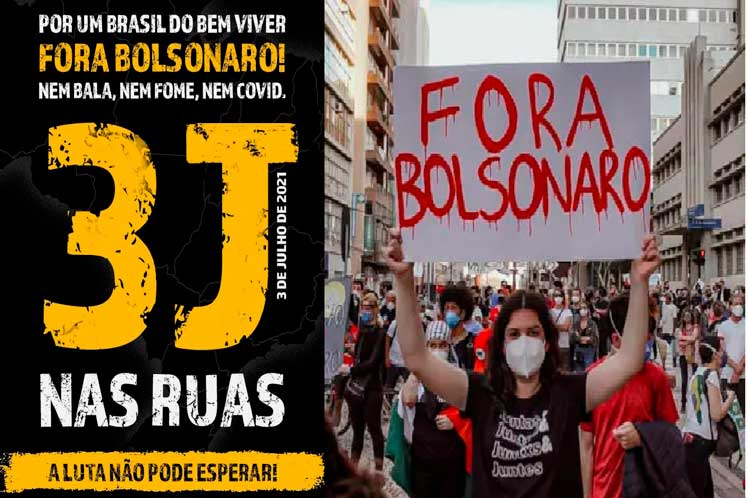 Anticipan protestas en Brasil para exigir destitución de Bolsonaro