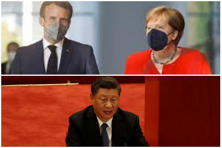 Merkel y Macron conversan con presidente chino