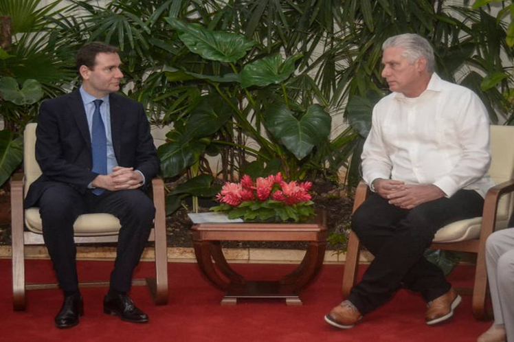 Destaca presidente de Cuba encuentro con empresario francés
