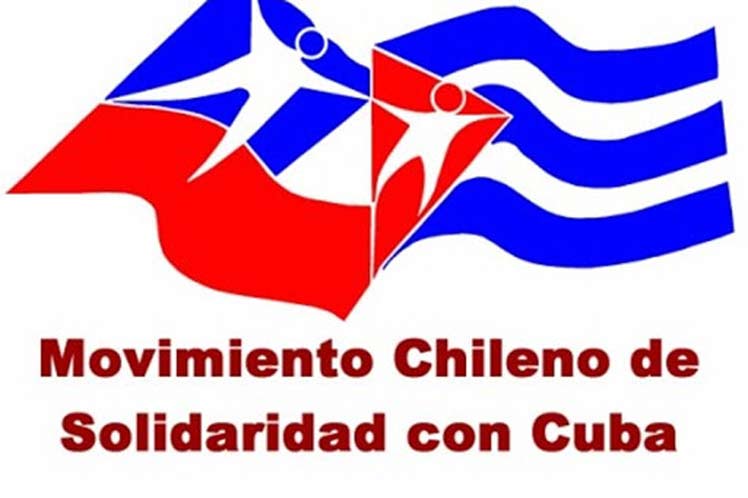 Acto de solidaridad con Cuba en Chile por el fin del bloqueo de EEUU