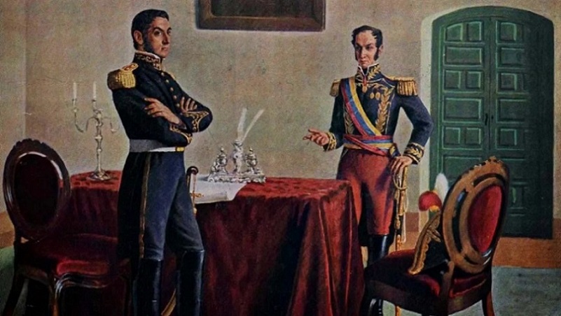 El encuentro de Bolívar y San Martín en Guayaquil. Pilar fundacional de la integración latinoamericana.