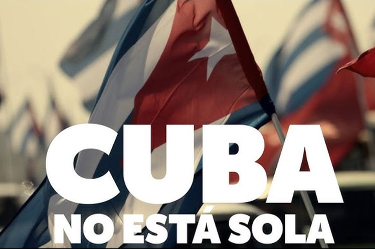 Despliegan en Chile campaña Cuba no está sola