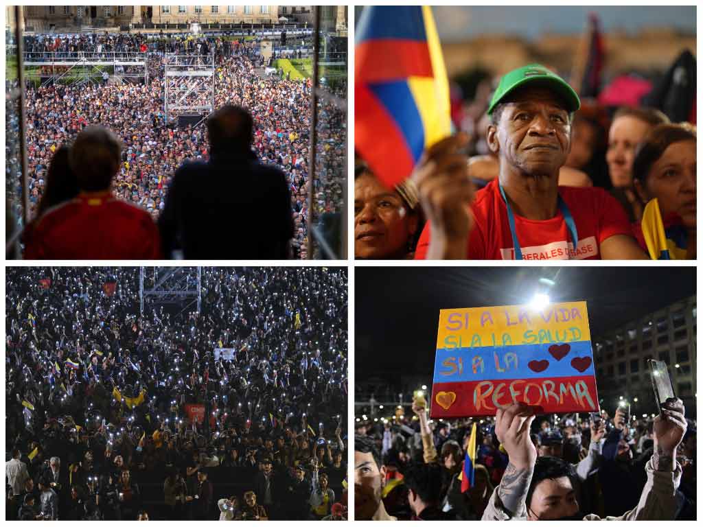 Miles manifiestan respaldo a reformas del gobierno en Colombia