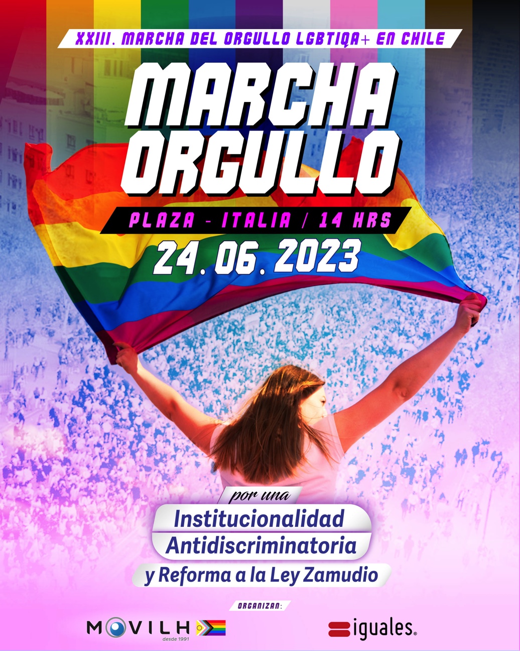 Invitan a la XXIII marcha del orgullo: por una institucionalidad antidiscriminatoria
