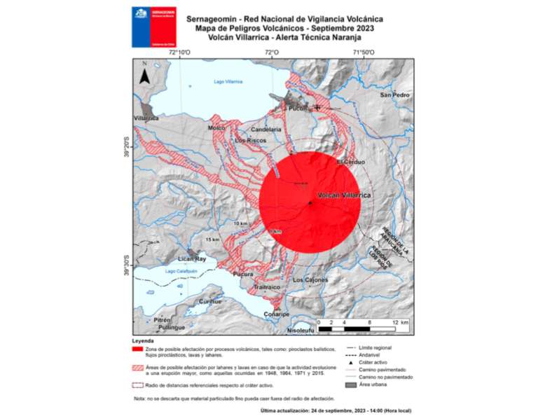 Comunas chilenas en vilo por amenaza de erupción en volcán Villarrica