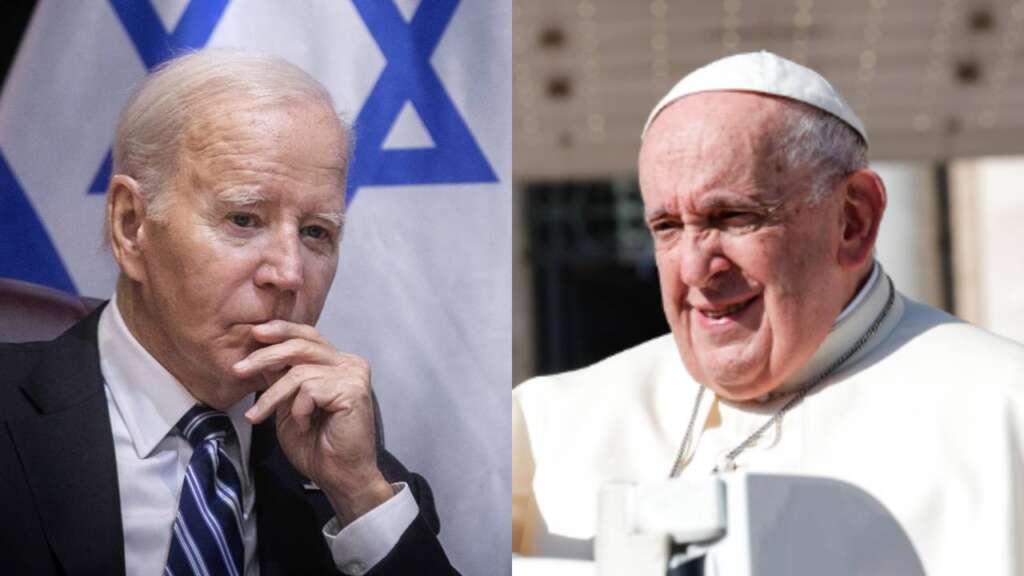 Biden habla de paz con papa Francisco, pero apoya guerra de Israel