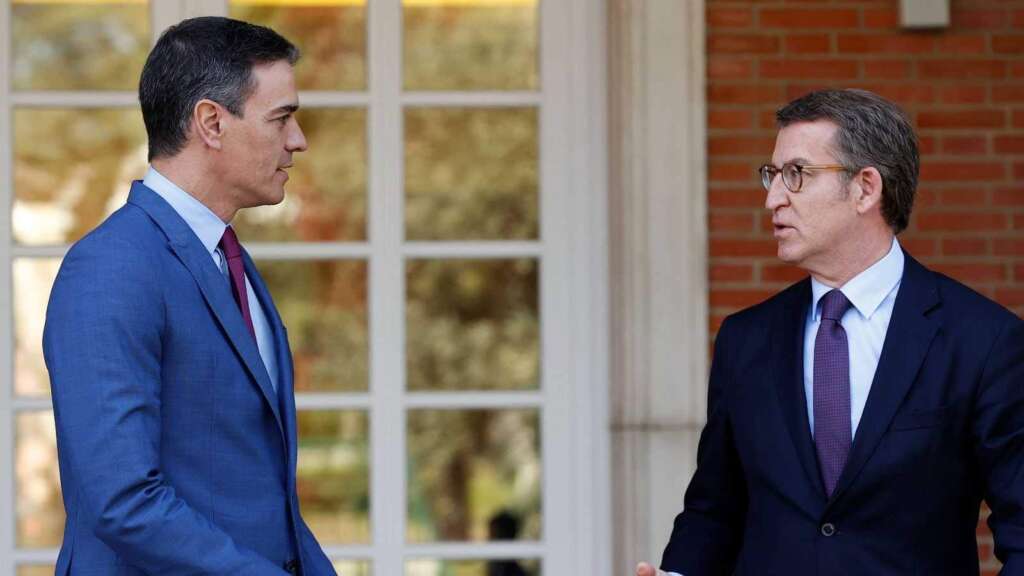 Bajo crispación, Sánchez y Feijóo pactan en España reunirse