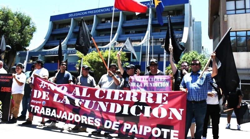 Trabajadores de Atacama rechazan la paralización de la fundición de Paipote