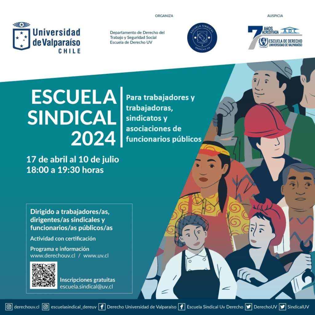 Inauguración de Escuela Sindical 2024 de la UV cambia de fecha: inicia este 17 de abril con exposiciones de Karol Cariola y José Pérez