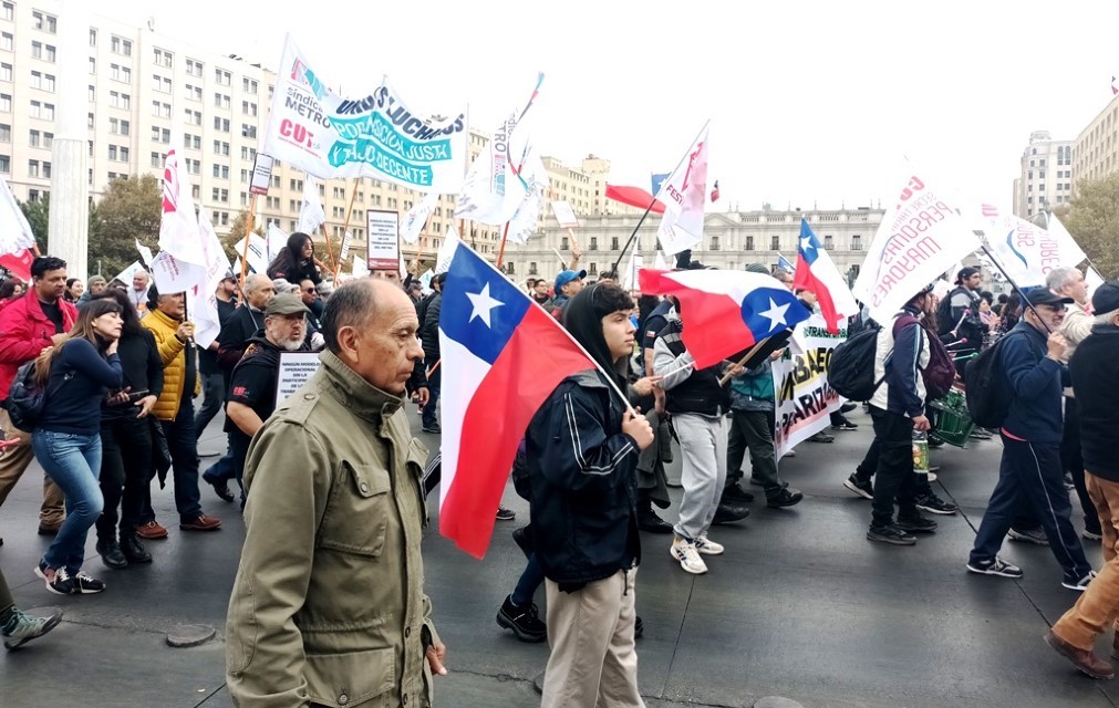 Masiva movilización en Chile en el Día Internacional de las y los Trabajadores